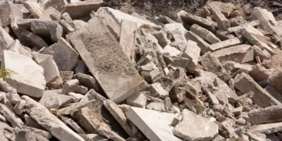 Construction Waste Before Crushing